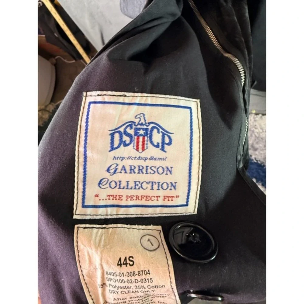 DSCP Garrison Collection Military Trench Coat All-Weather Lined Black 44S Belted